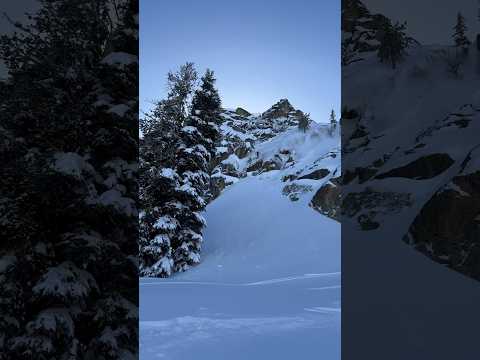 Big Sluffing Line in the Backcountry #skiing #shorts
