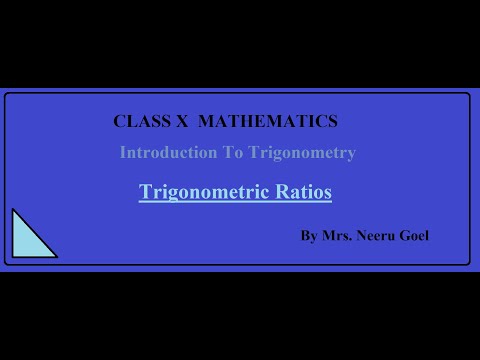 Trigonometric Ratios : Part 1