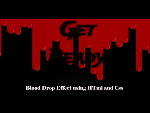 blood drop effect using Html and CSS