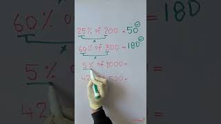 Percentage trick!! #maths #mathematics #mathsolutions #mentalmathtricks #learning #teaching #numbers