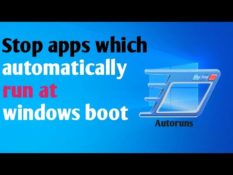 How to disable apps which runs automatically at windows startup