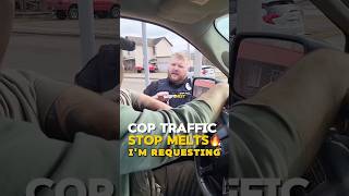 Cop traffic stop Melts on cam fast🔥