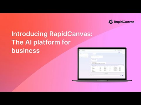 Introducing RapidCanvas: The AI platform for business