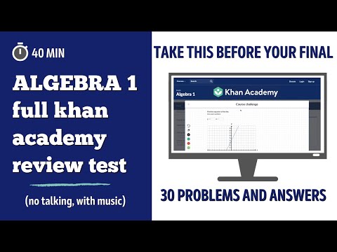 Solving an ALGEBRA 1 FINAL EXAM Review | Khan Academy Course Challenge Answers | Study With Me