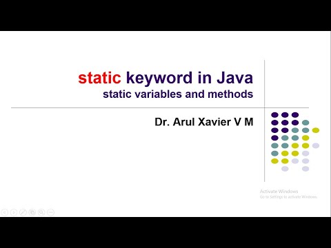 Use of static keyword in Java