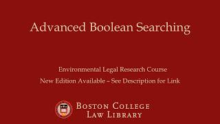 Advanced Boolean Searching (Env)