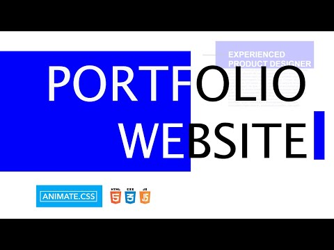 portfolio website design and animation with Animate.css