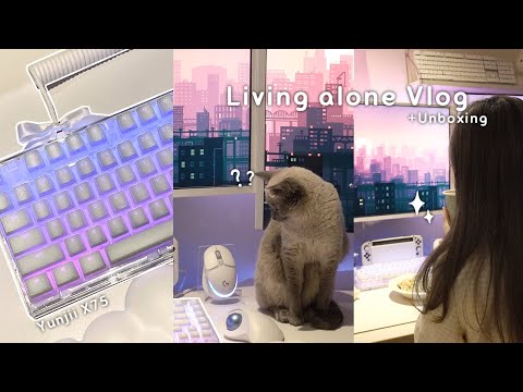 My holiday with icy keyboard 🧊 | unboxing, keycap play, Miffy goods | Yunjii x75