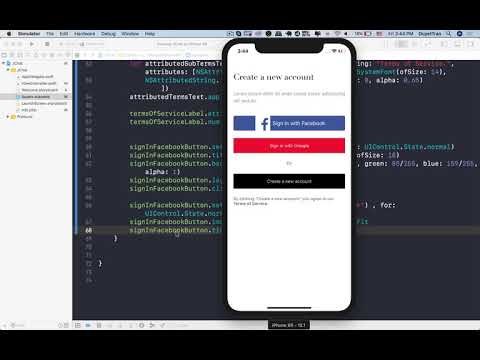 Swift 5 & Firebase 5 - Welcome Scene -  Customize buttons (Part 2) - Ep 6 Build Tinder + Chat