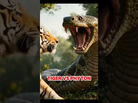Tiger vs Phyton #shorts #animals #snake #shortvideo