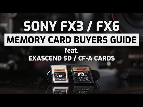 Exascend SD and CF-Express A Cards for Sony FX3 / FX6 / A7SIII / A1
