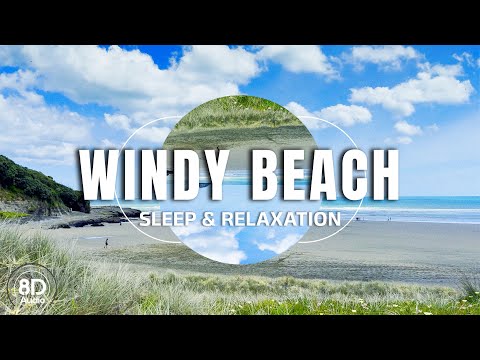 8D Beach | Windy Beach Sounds for Sleep & Relaxation | 30 Minutes