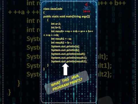 Example 2: Increment and decrement operators in java #shorts #viral