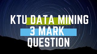 Data Mining and Warehousing | Important Question No.2 | Computer Science and Engineering Semester 8