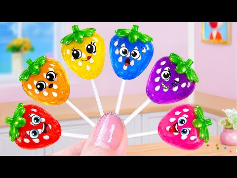 Yummy Rainbow Strawberry Jelly 🍓Learn How To Make Mini Rainbow Fruit Jelly 🤩 Yummy Little Cakes