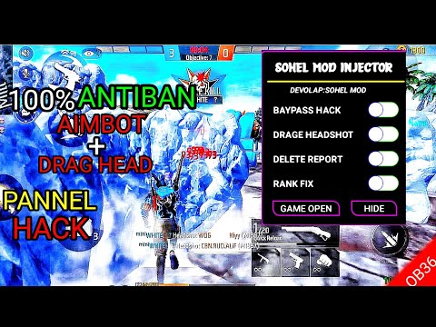 Ob36 Pannel hack for android modiles😱 | 100%working ✅ Amlock+Aimbot+Drag headshort hack link