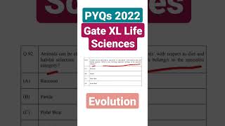 Gate XL PYQs #shorts #viral #gate #gate2022 #gatelifesciences #pyq #csirnet #study #zoology
