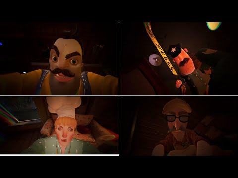 ALL NEW CATCHING UNDER TABLE ANIMATIONS! | Hello Neighbor 2 Patch 4