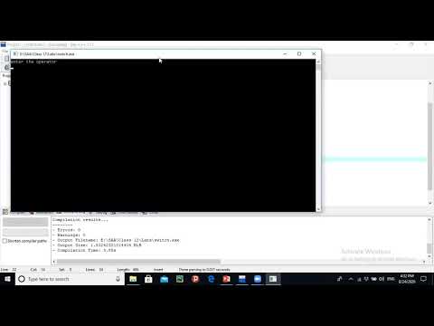 switch Statement in c++ | Using Dev c++