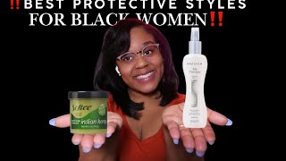 10 Protective Hairstyles 4 Black Women 2025 | Styles for Natural Hair Growth & Length Retention?