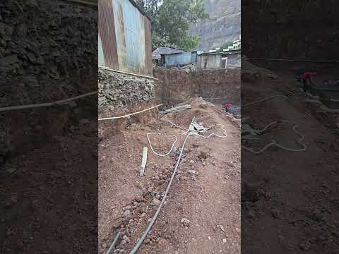 Eccentric Footing For G+4 Floor Building #foundation #building #construction