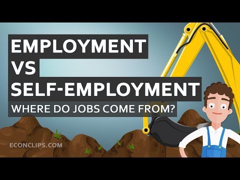 👨‍💼 Where do jobs come from? | Employment vs self-employment