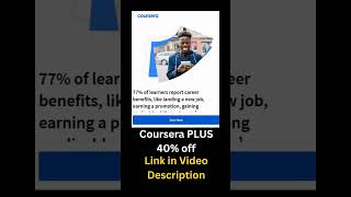 SAVE 40% on Coursera Plus! Limited Time Deal 😉 #CourseraCoupon #shorts