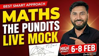 Solve Math Mock in HALF the Time! ⏱️ The Pundits Live  Mock 03 - Smart Approach for SSC CGL 2026🔥
