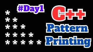 Pattern Printing in C++ | right triangle pattern printing in c++