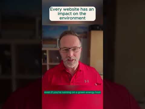 Did you know that every website will have an impact on the environment?