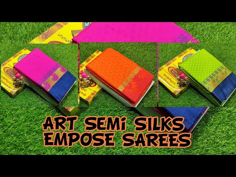 New arrivals 🛬 silk# #Sarees collections with price,ART Semi SILKs EMPOSE SAREES