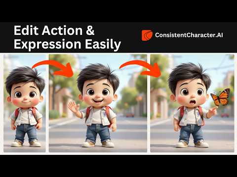 AI Character Consistency: Change Action & Expression of existing character designs (EASIEST method)
