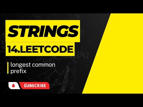 Longest Common Prefix problem | leetcode .14 |  DSA for students