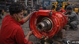 Watch Experts Completely Change Brake Linings on a Caterpillar Wheel Loader | Full Repair