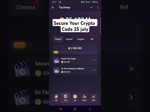 secure your crypto code | Secure Your Crypto Code 25 july #shorts #tapswap #crypto