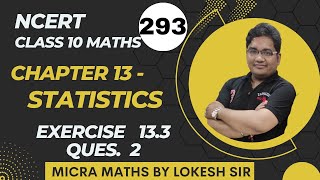 Question 2  Exercise 13.3 statistics class 10 chapter 13 maths #ncertsolutionsforclass10maths