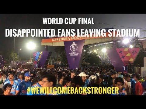 Disappointed fans leaving the stadium early during worldcupfinal-we will come backstrong #bleedblue