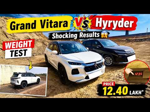 आज दूध का दूध और पानी का पानी कर दिया Build Quality test Grand vitara vs Hyryder#automobile#trending