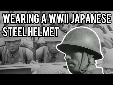 Wearing A WWII Japanese Steel Helmet