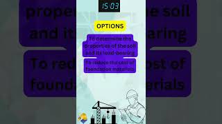 Purpose of a Soil Investigation | Civil Interview Quiz -64 #shorts #ytshorts