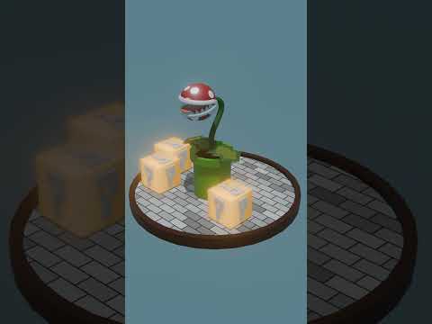 [Blender3D] Super Mario's Piranha Plant Viewport vs Render #blender3d #nintendo  #supermario