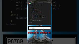 Shake Input with HTML and CSS motion | Easy Programming | #shorts