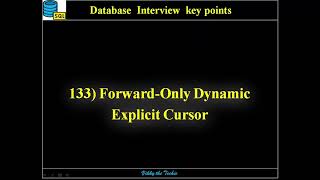 DB133. Forward-Only Dynamic Explicit Cursor