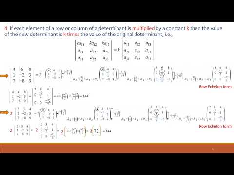 Linear Algebra & ODEs: Properties of Determinants