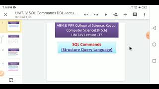 BCOM DBMS LECTURE 37