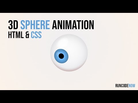 3D Sphere Animation Using HTML & CSS | 3D Eye Animation Only CSS | #RuncodeNow