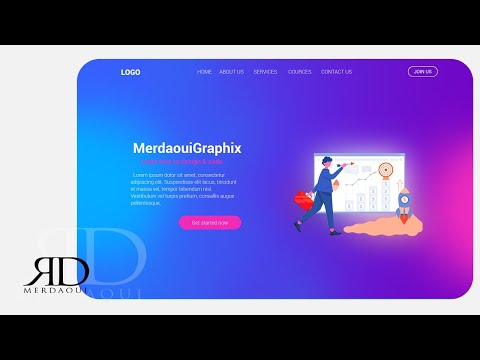 UI Design | modern landing page 02 | adobe photoshop | free PSD