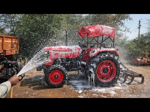 "Watch This mahindar Tractor Transform! 💦 Epic Power Washing Procedure!"