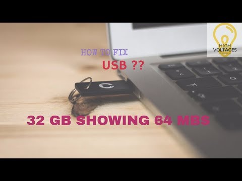 How to fix your usb (32gb usb showing 64mb) : Usb fixed