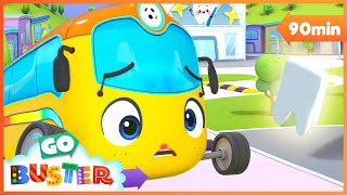 Buster's Broken Tooth Emergency! | Go Buster - Bus Cartoons & Kids Stories